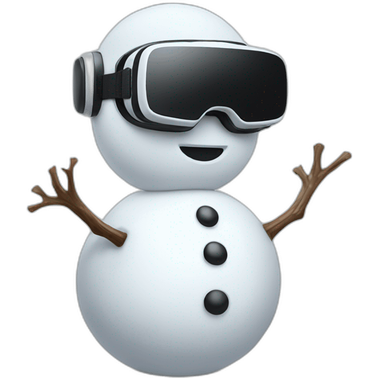 snowman wearing vr headset emoji