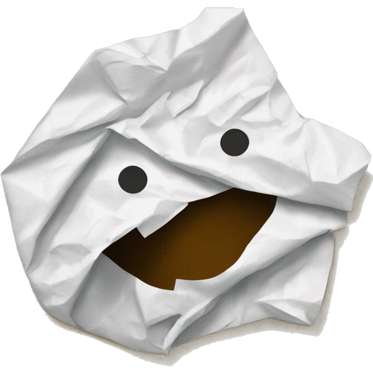 crumpled up piece of piece of paper emoji