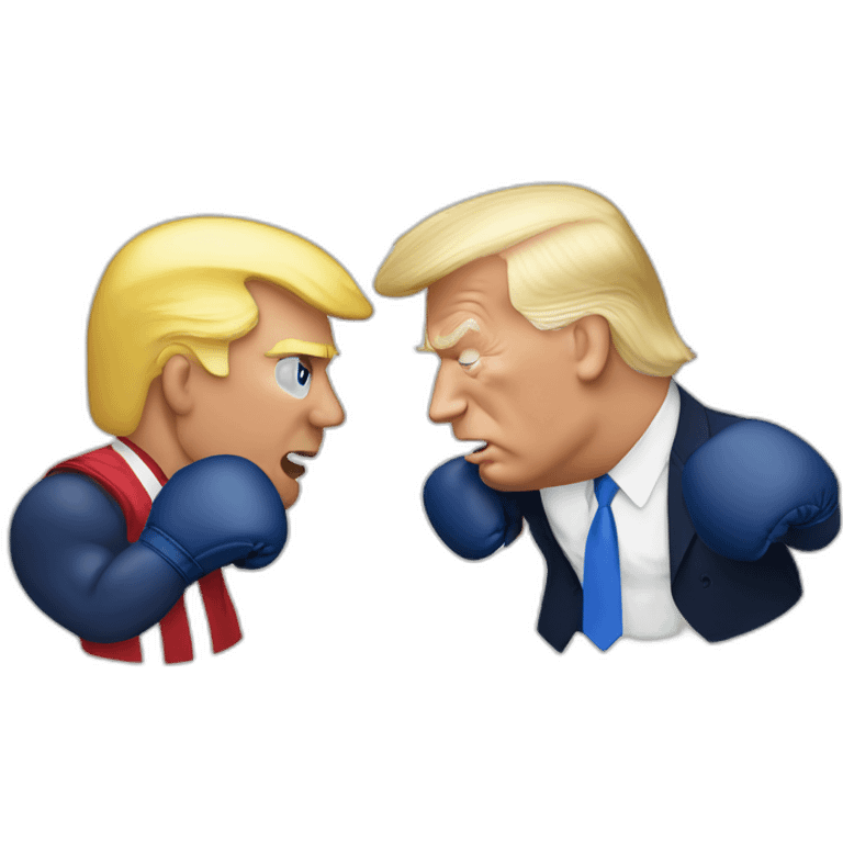 Trump and Biden boxing emoji