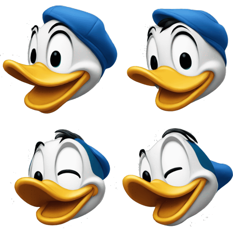 Donald Duck sleeping happily  emoji