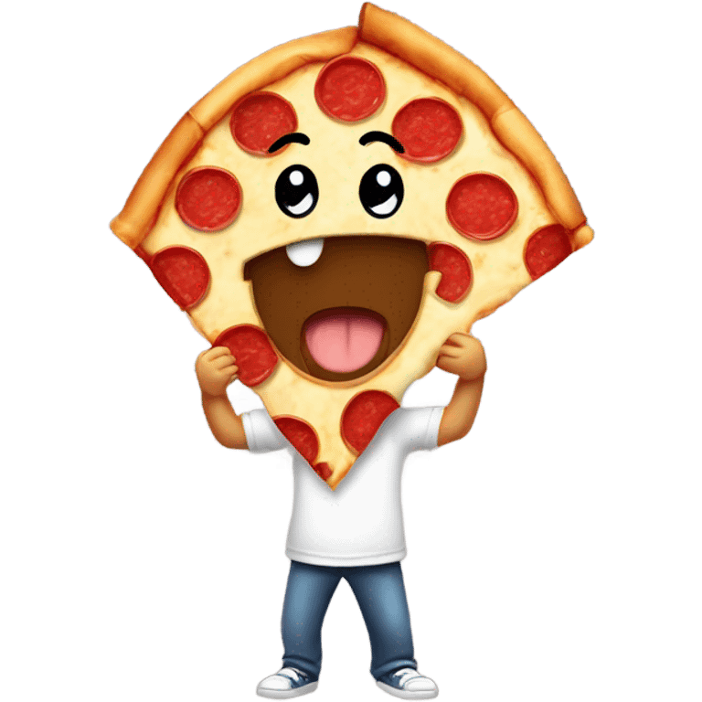 Emoji with pizza emoji