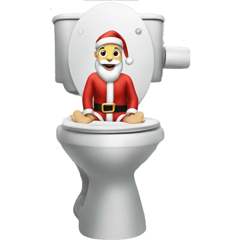 Santa Claus on the toilet emoji