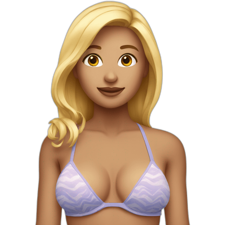 Blonde girl in bikini emoji