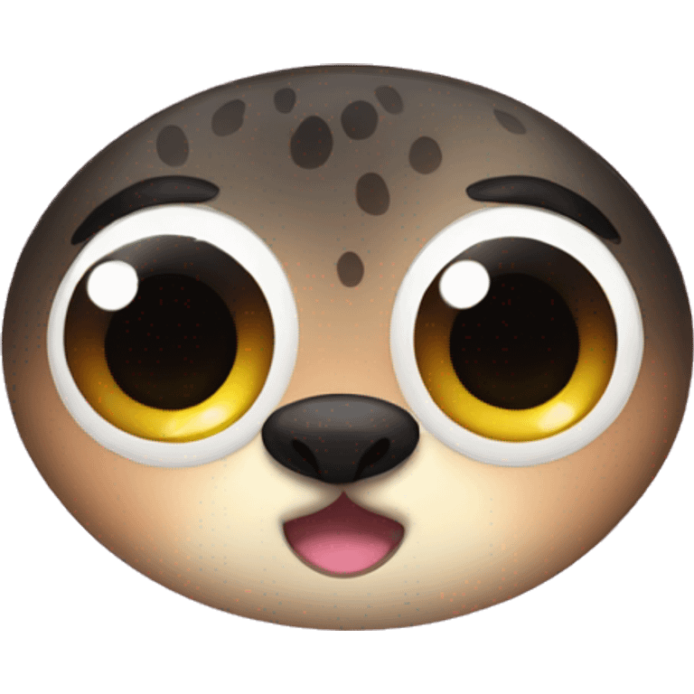 cute big eye sparkle animal tiny emoji