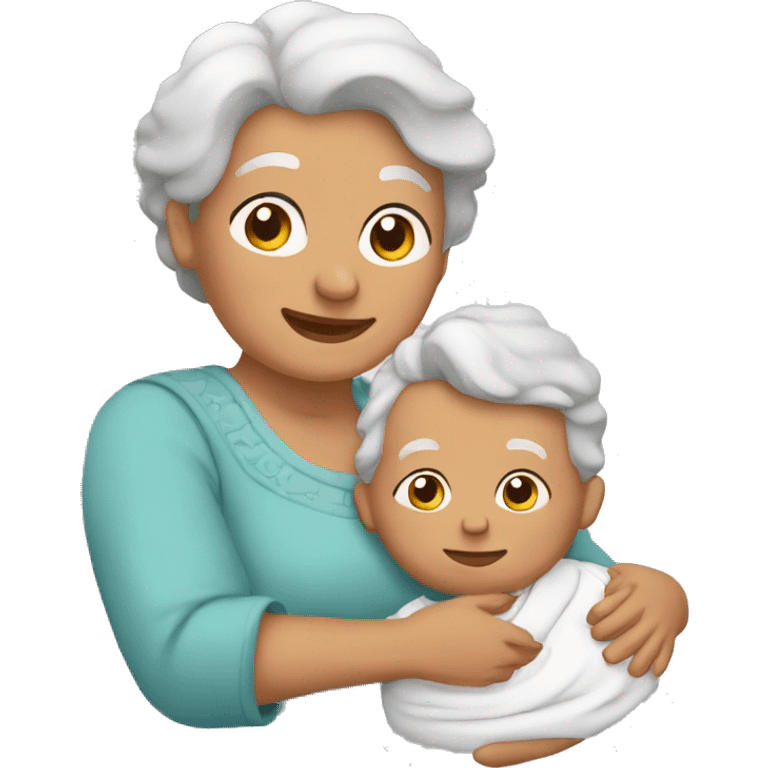 Abuela con bebé emoji