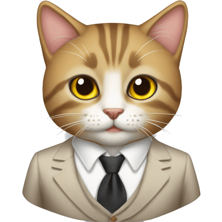 Gato vestido de traje emoji