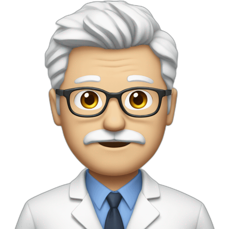 doctor steven gundry short white beard, belly to head emoji