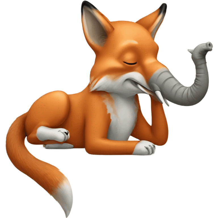 Fox eating an elephant  emoji