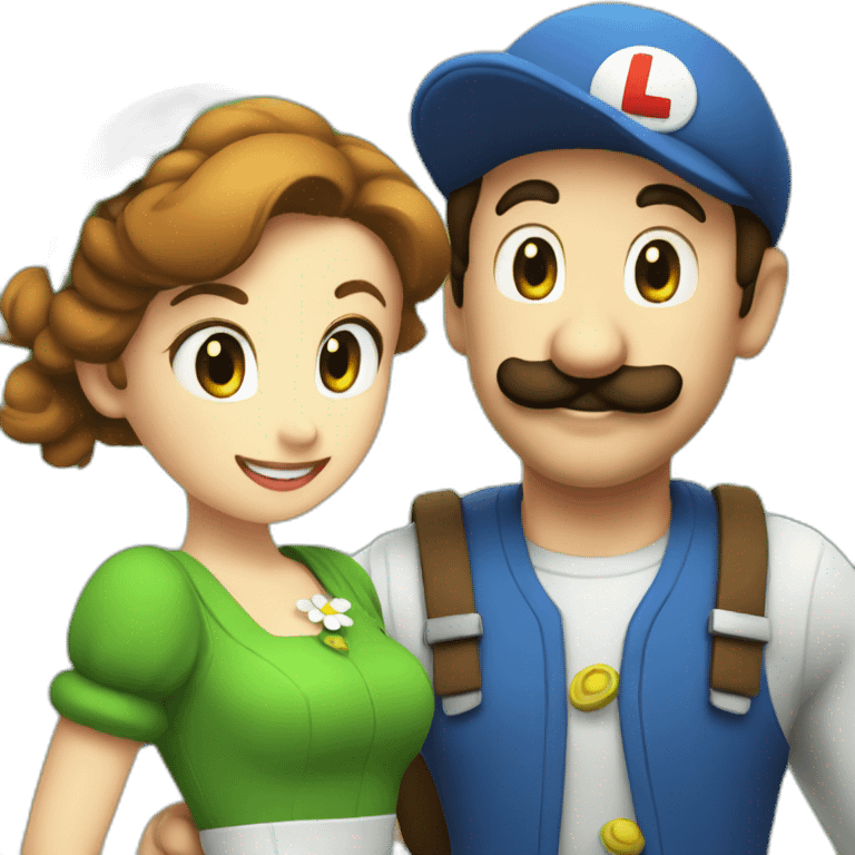 Luigi and daisy emoji