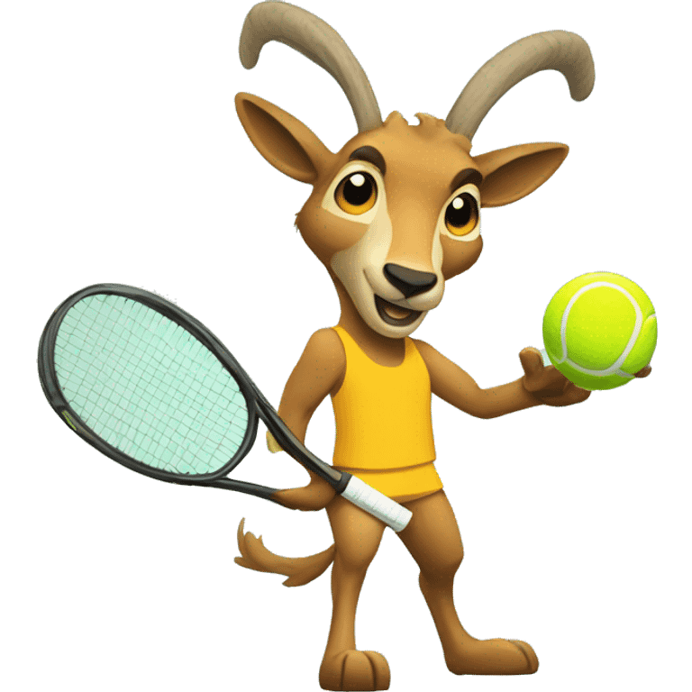 Chamois playing tennis emoji