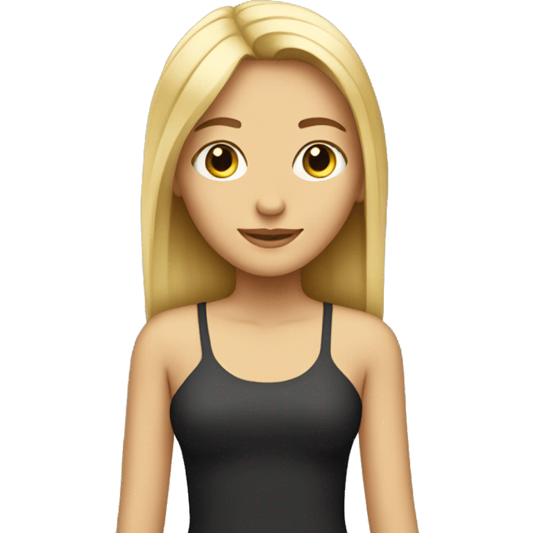 Blonde girl with straight hair  emoji