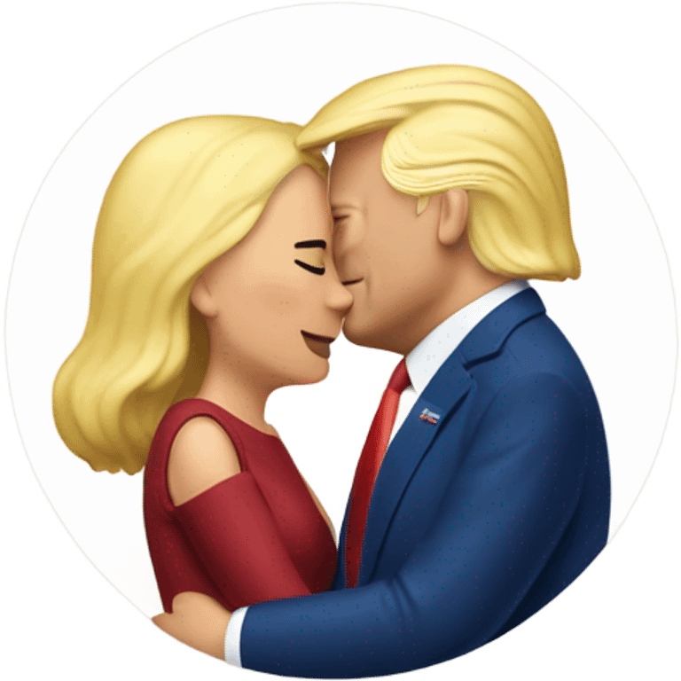 Trump and Biden hugging love story wedding emoji