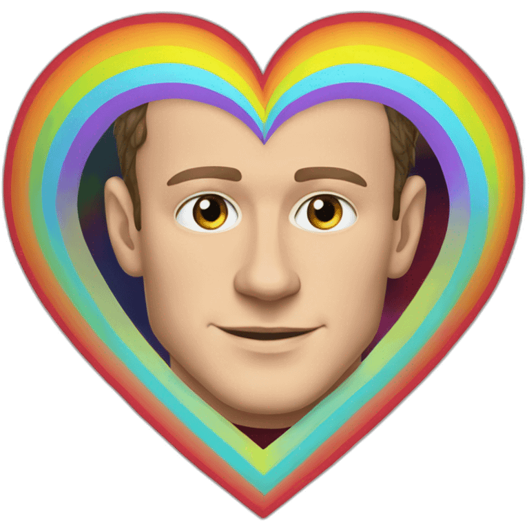 Jonathan Toews inside a rainbow heart emoji