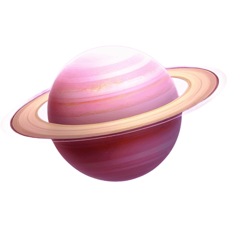 Pink crystallized Saturn  emoji