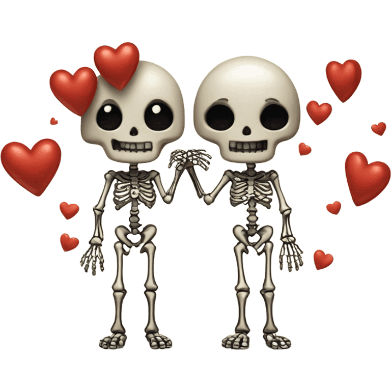 Skeleton couple emoji