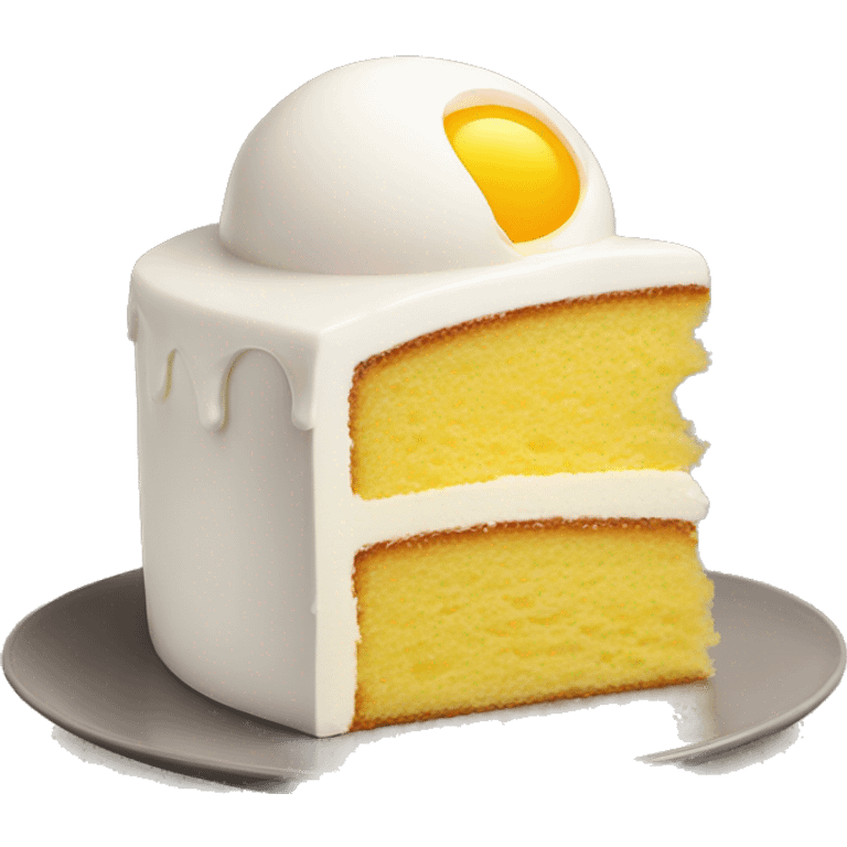 cake wih egg liquor emoji