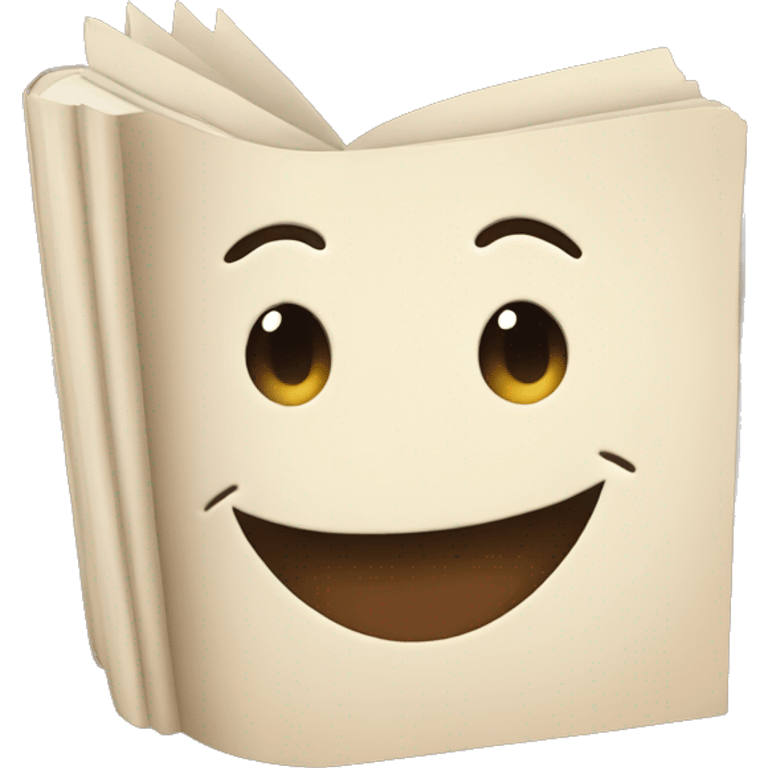 A book smiling emoji