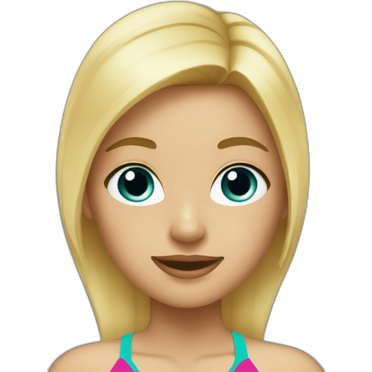 Blonde girl wearing bikini emoji