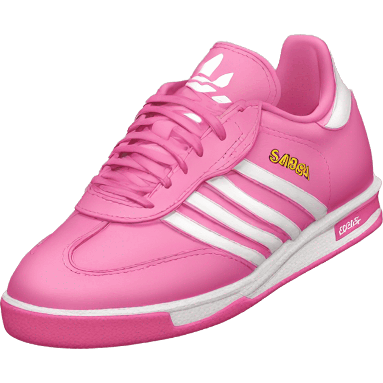 pink adidas sambas  emoji