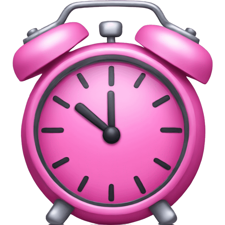 Pink alarm clock  emoji