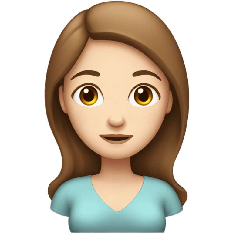 Pregnant emoji of white girl with brow emoji