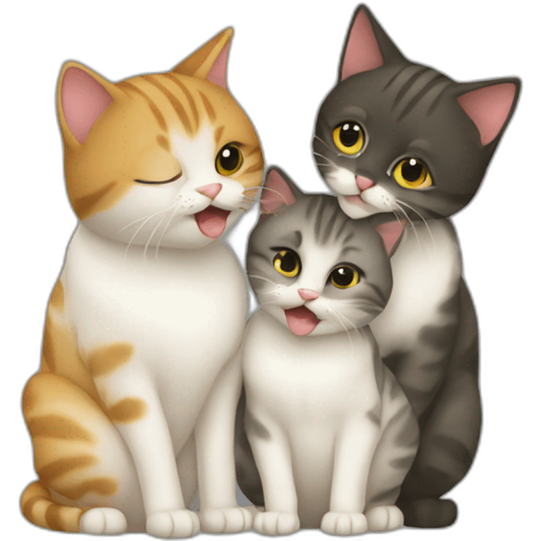 4 cats kissing emoji