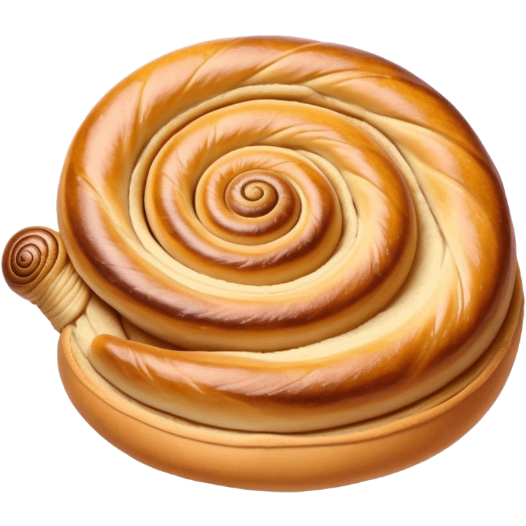 Cinematic delicate escargot pastry, spiral shape with layers of buttery dough, caramelized edges, rich golden-brown tones, elegant and inviting. emoji