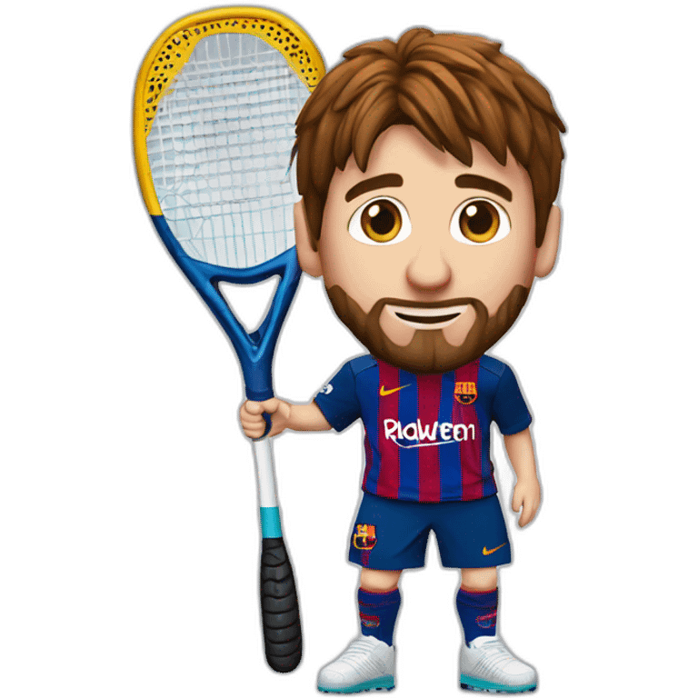 Messi dres Barcelona plays padel emoji