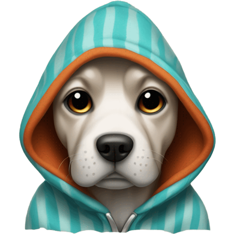 Dog wearing a hoodie  emoji