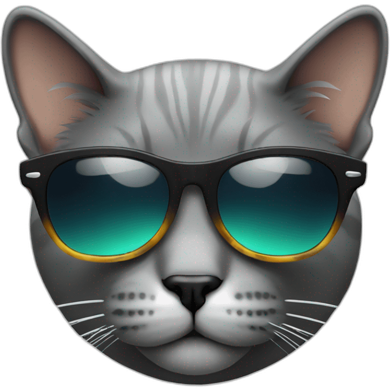 Cat with sunglasses emoji