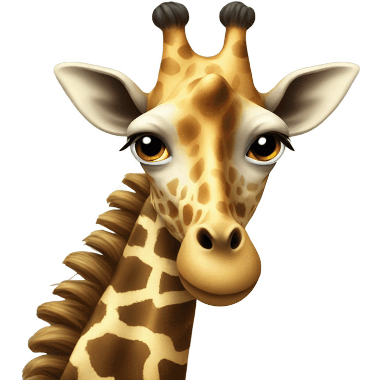 Giraffe with locs emoji