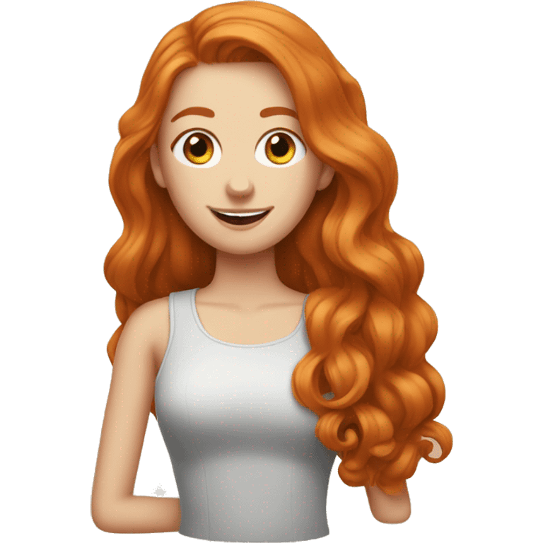 Ginger beautiful girl emoji