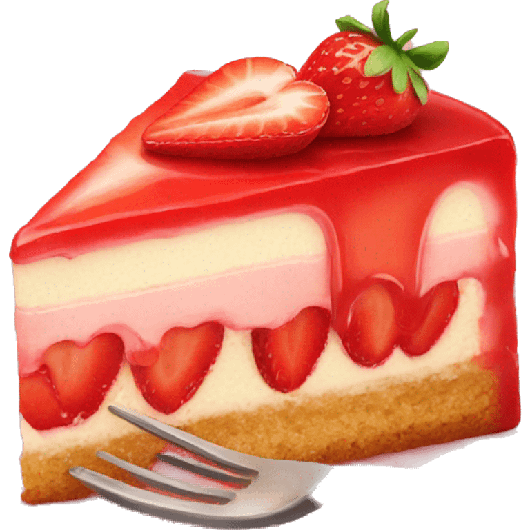 slice of strawberry cake emoji