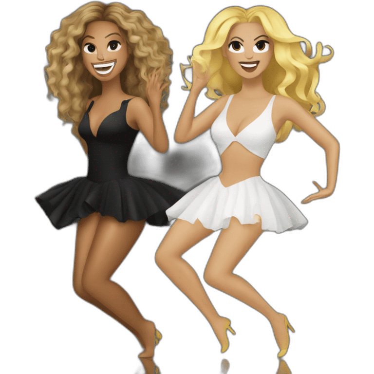 beyonce and gaga dancing emoji