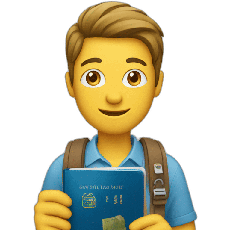 traveller holding your passport emoji