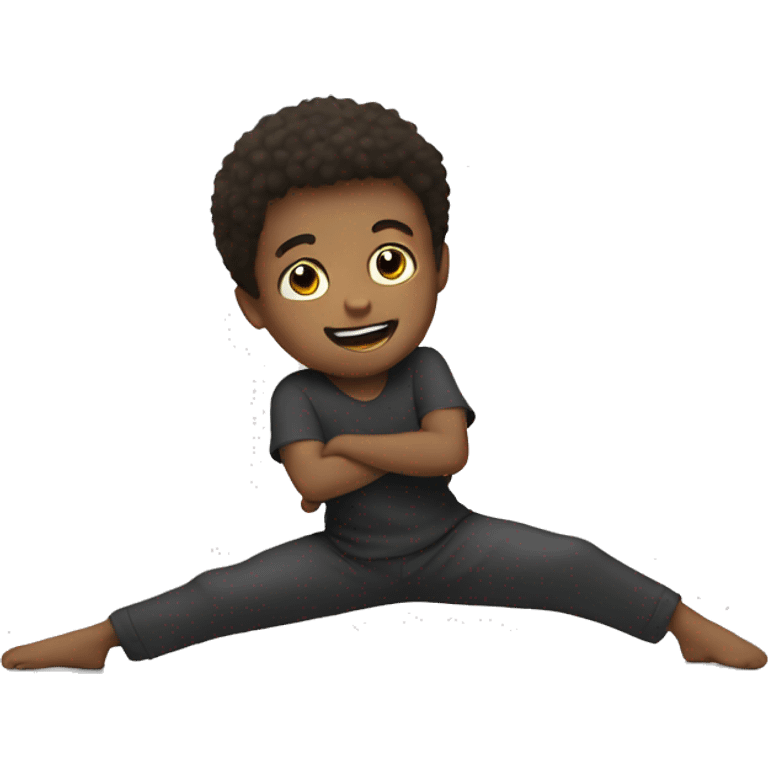 Boy doing a split emoji