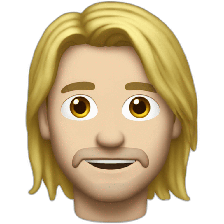 Kurt Cobain without beard and moustache  emoji