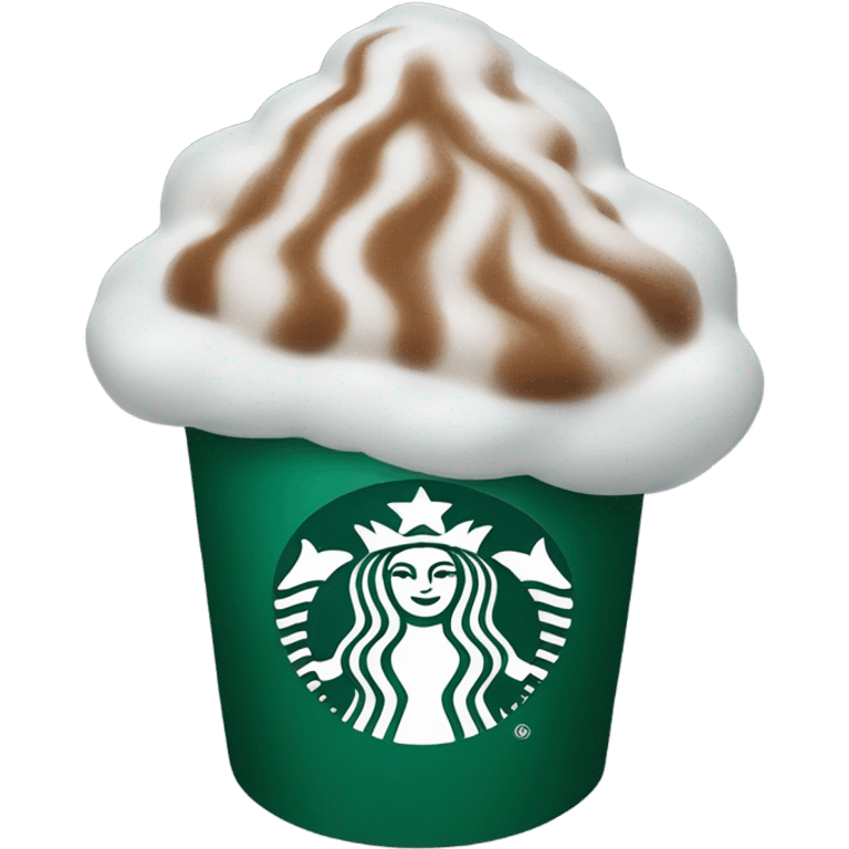 Starbucks coffee with cold foam emoji