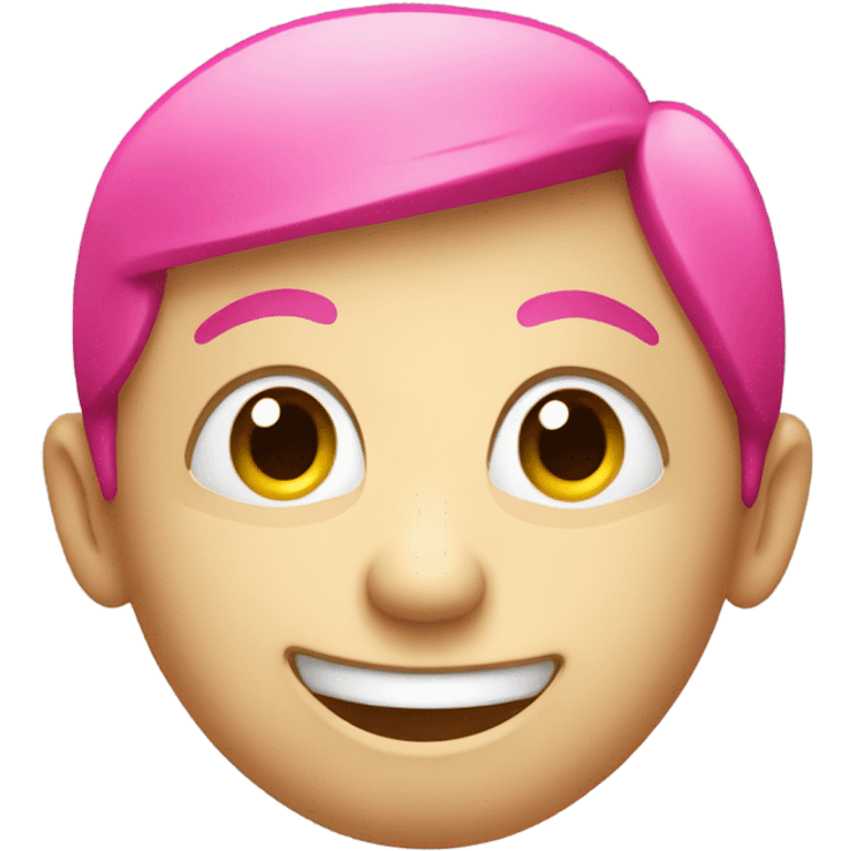 Pink happy face  emoji