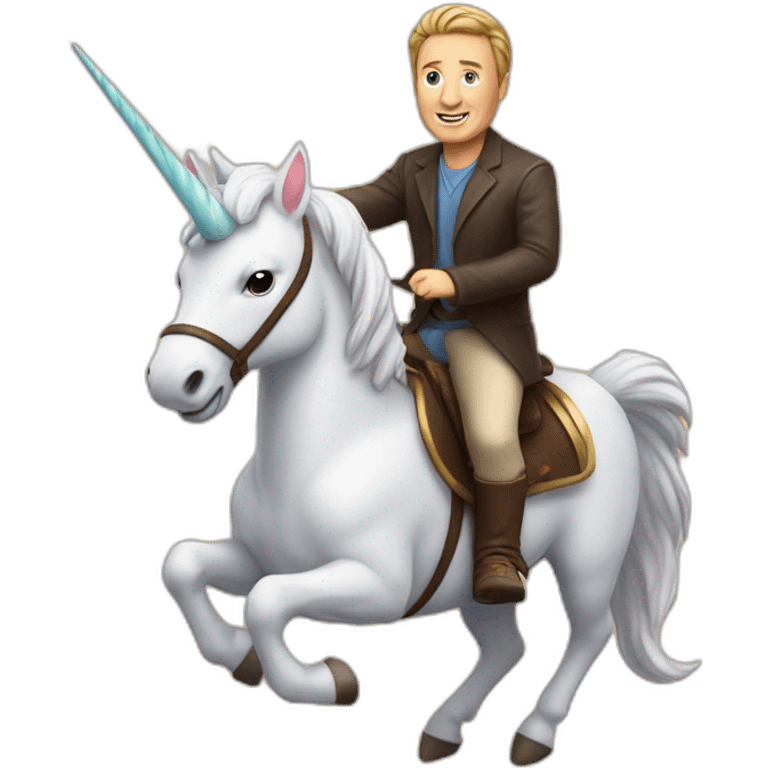 Gary keller riding a unicorn emoji