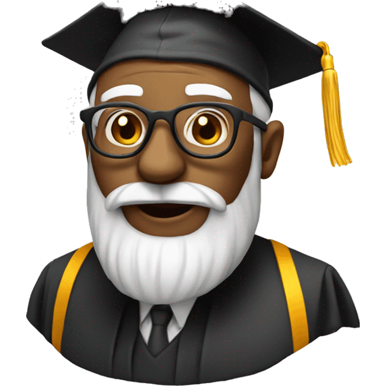 old professor with graduation cap emoji