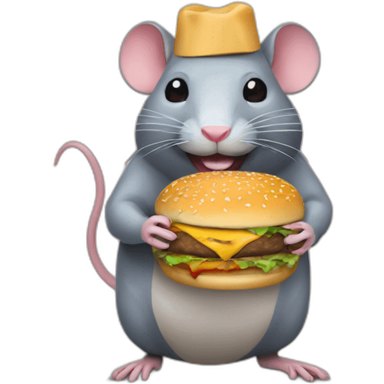 rat qui mange un burger emoji