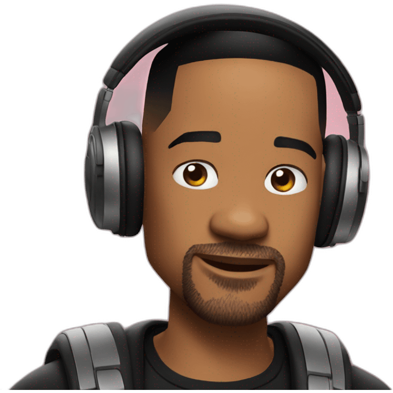 Will smith listening music emoji