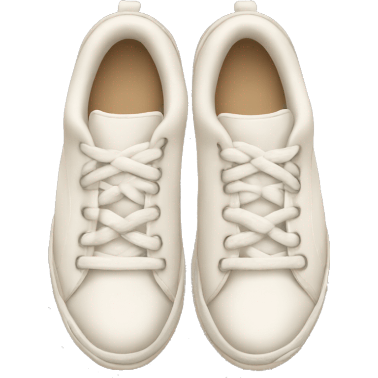 chunky white and beige tennis shoes emoji