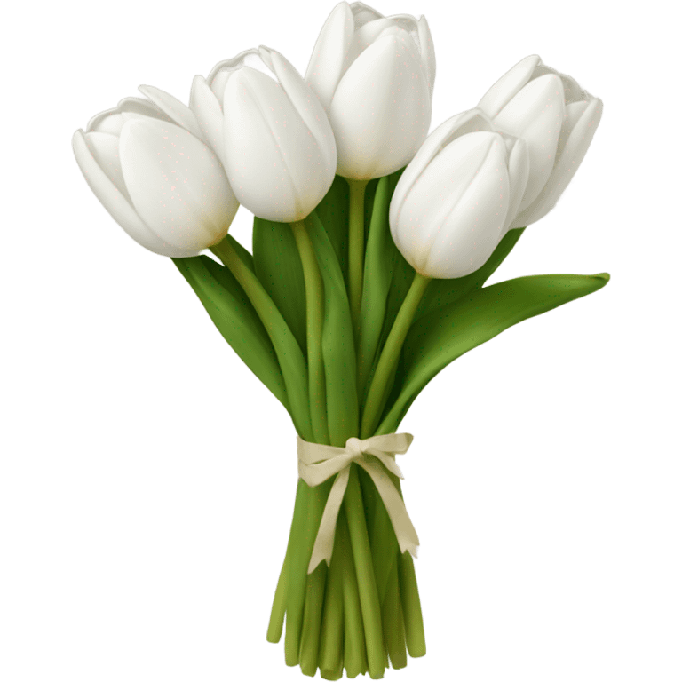 white tulip bouquet  emoji