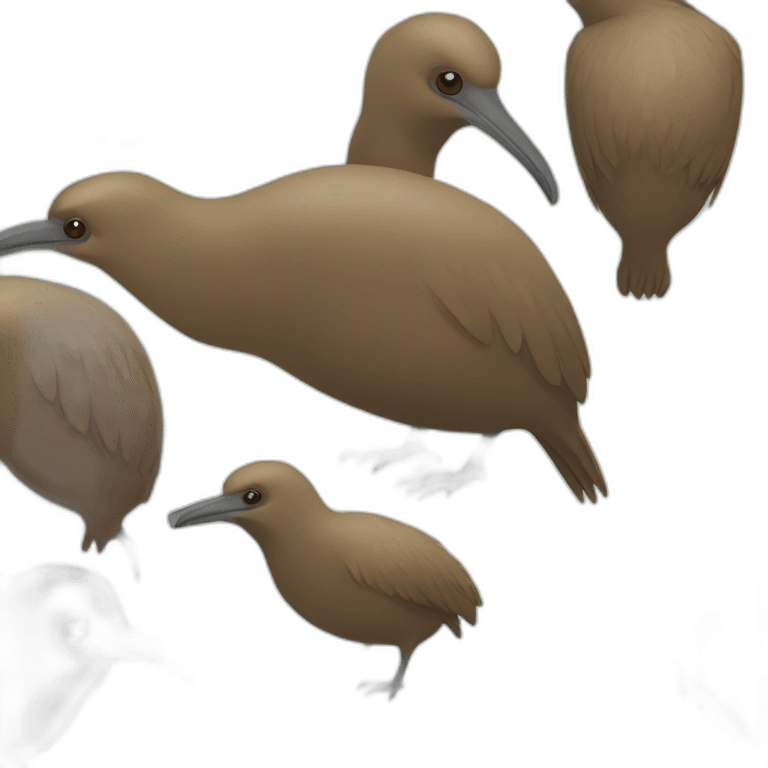 kiwi bird (brown, flightless bird endemic to New Zealand) emoji