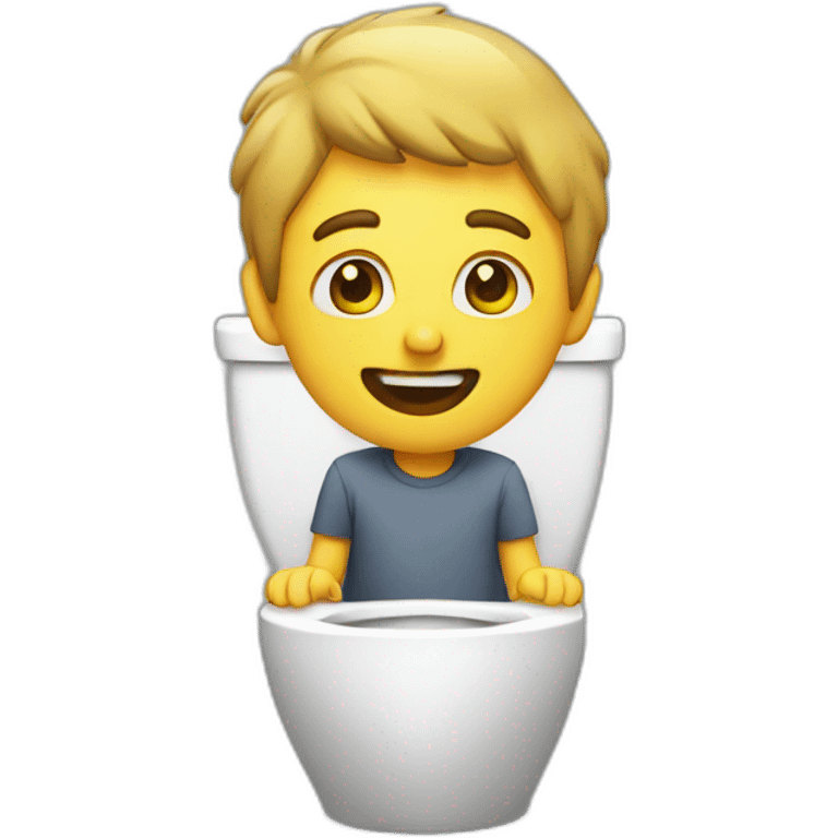 Guy on toilet emoji