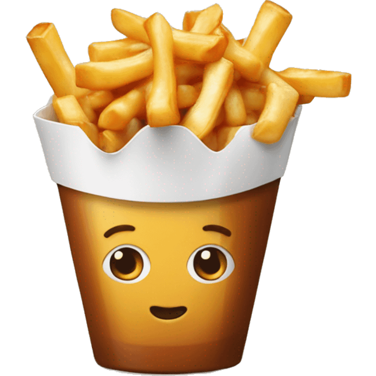 Poutine qui mange une poutine  emoji