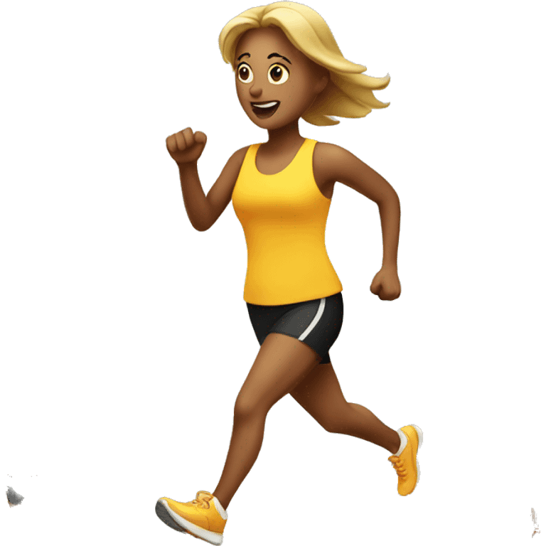 Running lady emoji