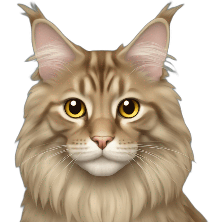 Maine coon beige emoji